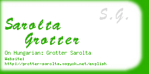 sarolta grotter business card
